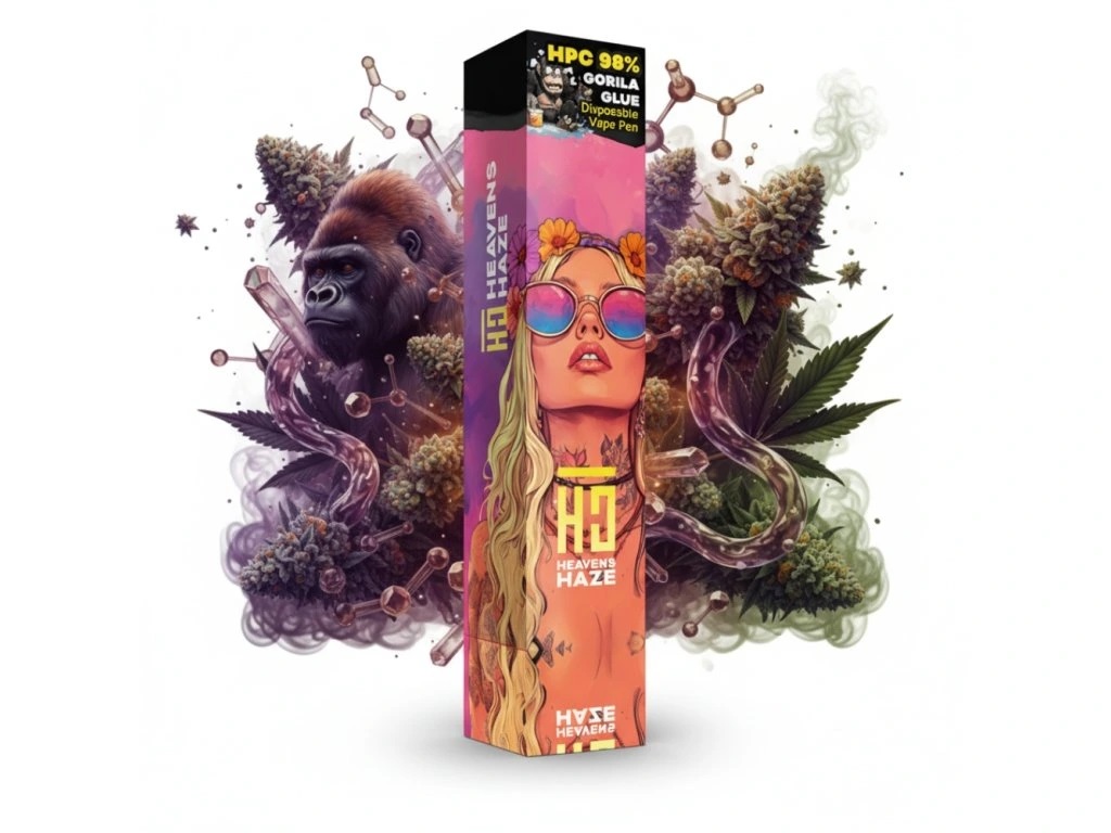 Heavens Haze HPC 98% Gorilla Glue – Vape za enkratno uporabo – 1 ml