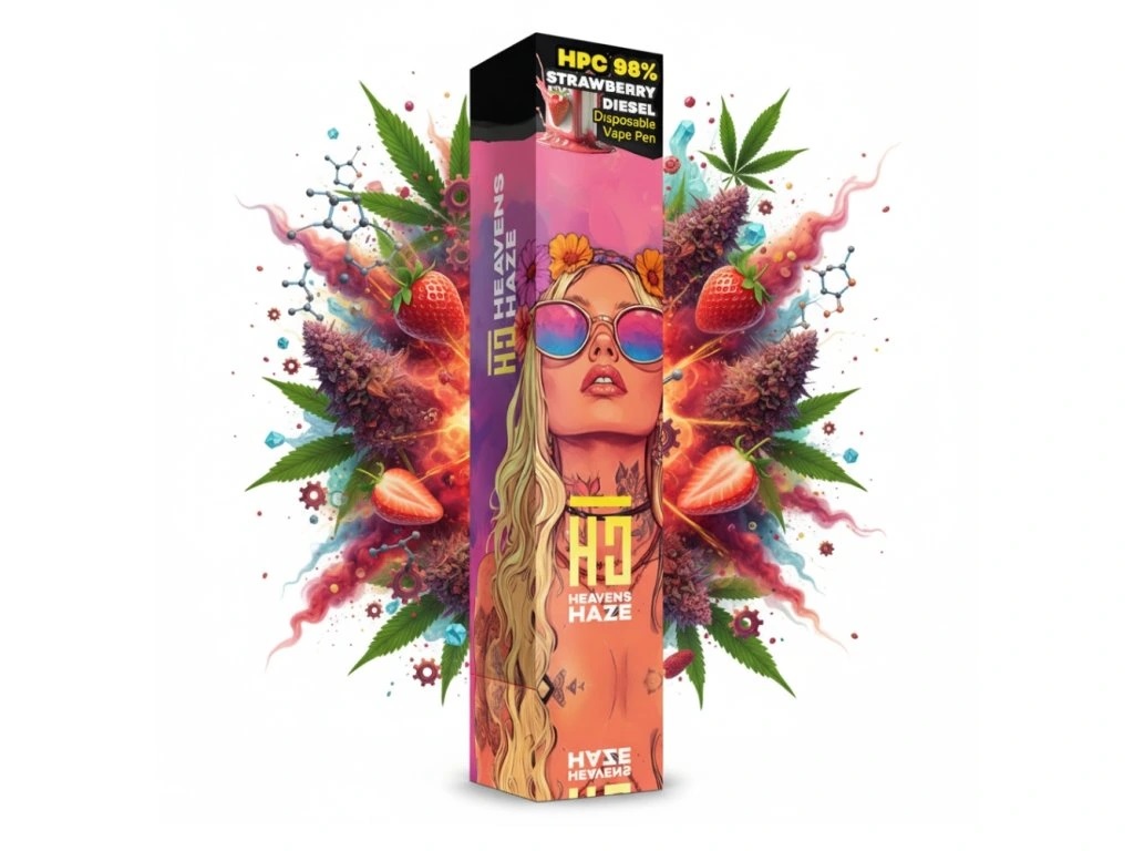 Heavens Haze HPC 98% Strawberry Diesel – Vape za enkratno uporabo – 1 ml
