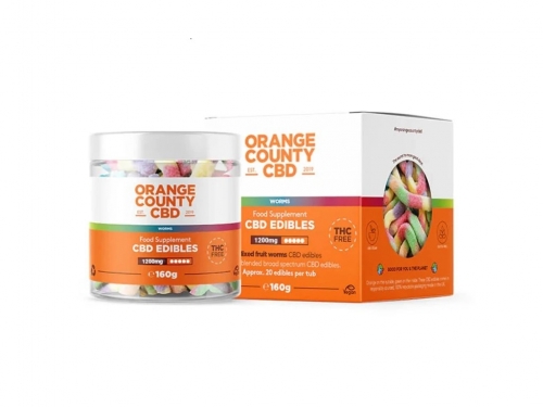 Orange County CBD črvi, 1200 mg CBD, 160 g