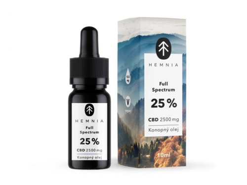Konopljino olje polnega spektra CBD 25%, 2500 mg, 10 ml