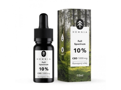 Hemnia polnospektralno CBD konopljino olje 10%, 1000 mg, 10 ml