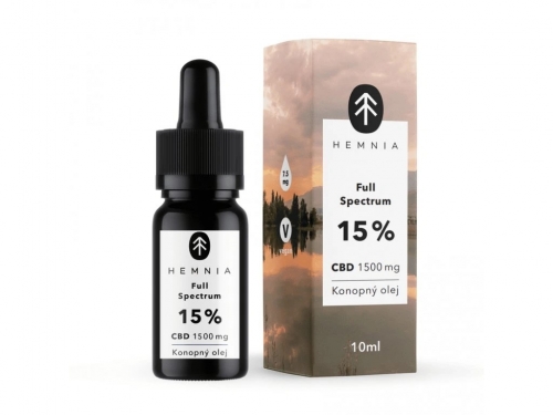Hemnia polnospektralno CBD konopljino olje 15%, 1500 mg, 10 ml