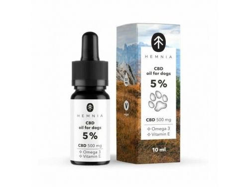 Hemnia CBD olje za pse 5%, 500 mg, 10 ml