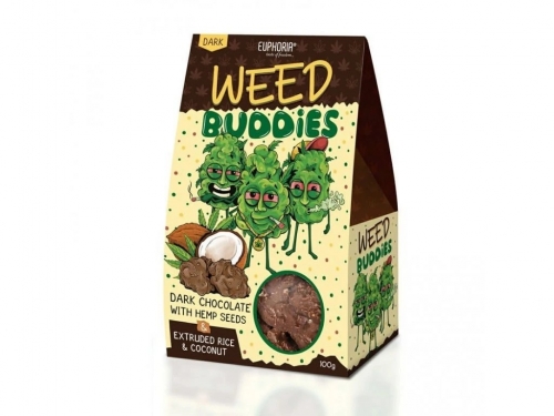 Euphoria Weed Buddies s konopljinimi semeni, riževimi kroglicami in kokosom 100 g