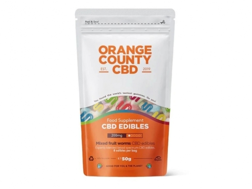 Orange County CBD gumi bonboni z vonjem črvov, 200 mg CBD 50 g