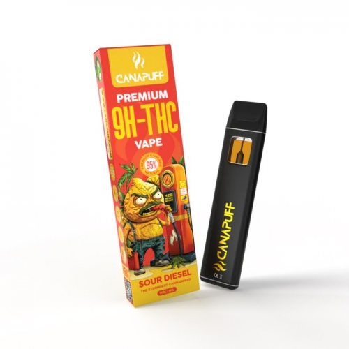 Sour Diesel 95% 9H-THC – Vape za enkratno uporabo – CanaPuff – 1 ml