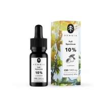 Hemnia polnospektralno CBD MCT kokosovo olje 10%, 1000 mg, 10 ml, limona